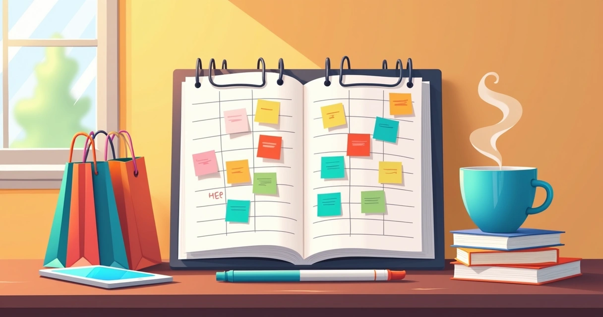 Calendário aberto com datas importantes marcadas para ações de vendas em 2024