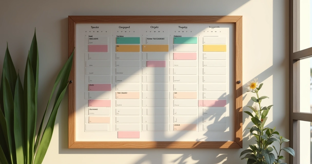 Agenda de massoterapia mostrando horários ocupados e vagos, com quadros coloridos em uma sala de spa 