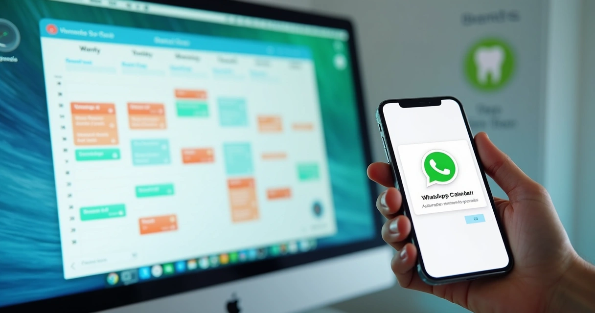 Agenda eletrônica de clínica odontológica exibindo confirmações automáticas pelo WhatsApp