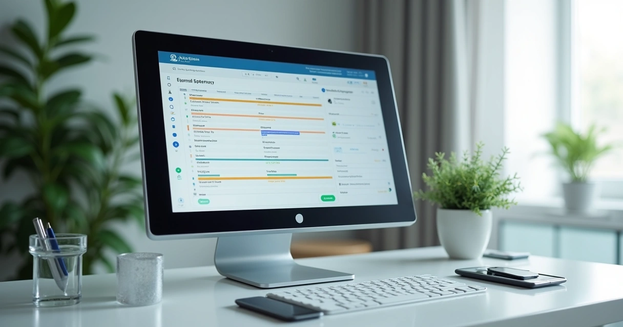 Agenda digital com lembrete de consulta decorando a tela de computador 