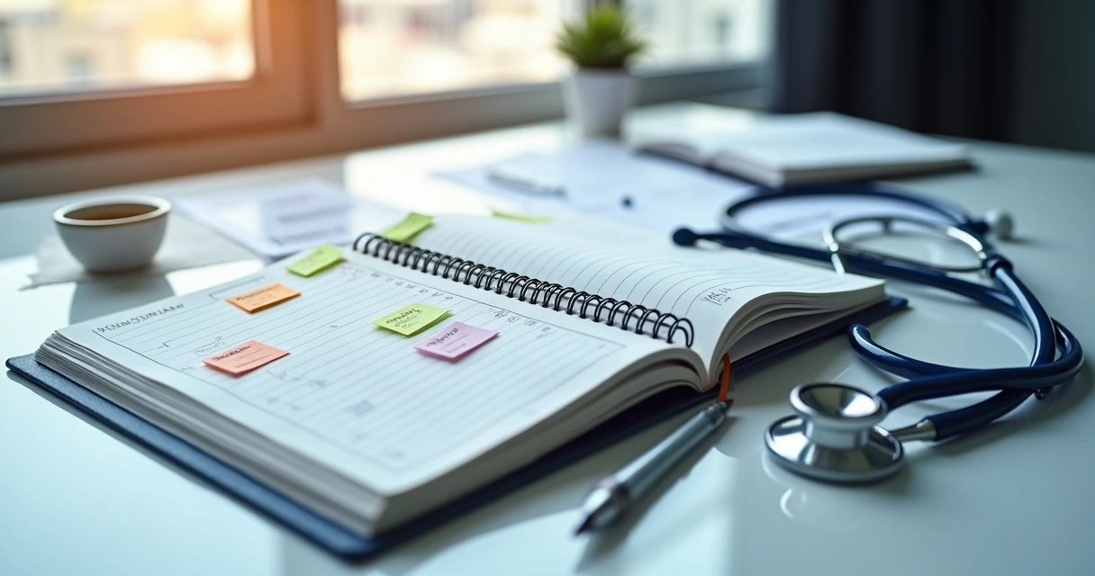 Agenda de consultório médico organizada por convênio e particular