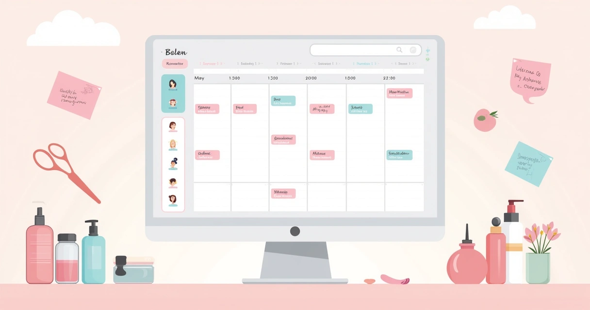 Agenda digital organizada para salão de beleza 