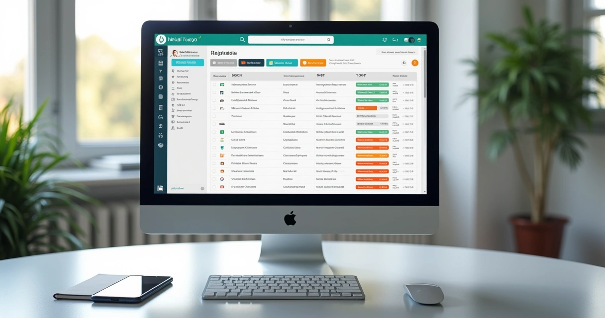 Tela de CRM com lembretes de retorno de clientes 