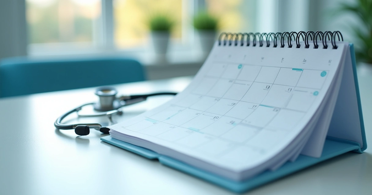 Agenda de clínica odontológica vazia com página em branco 