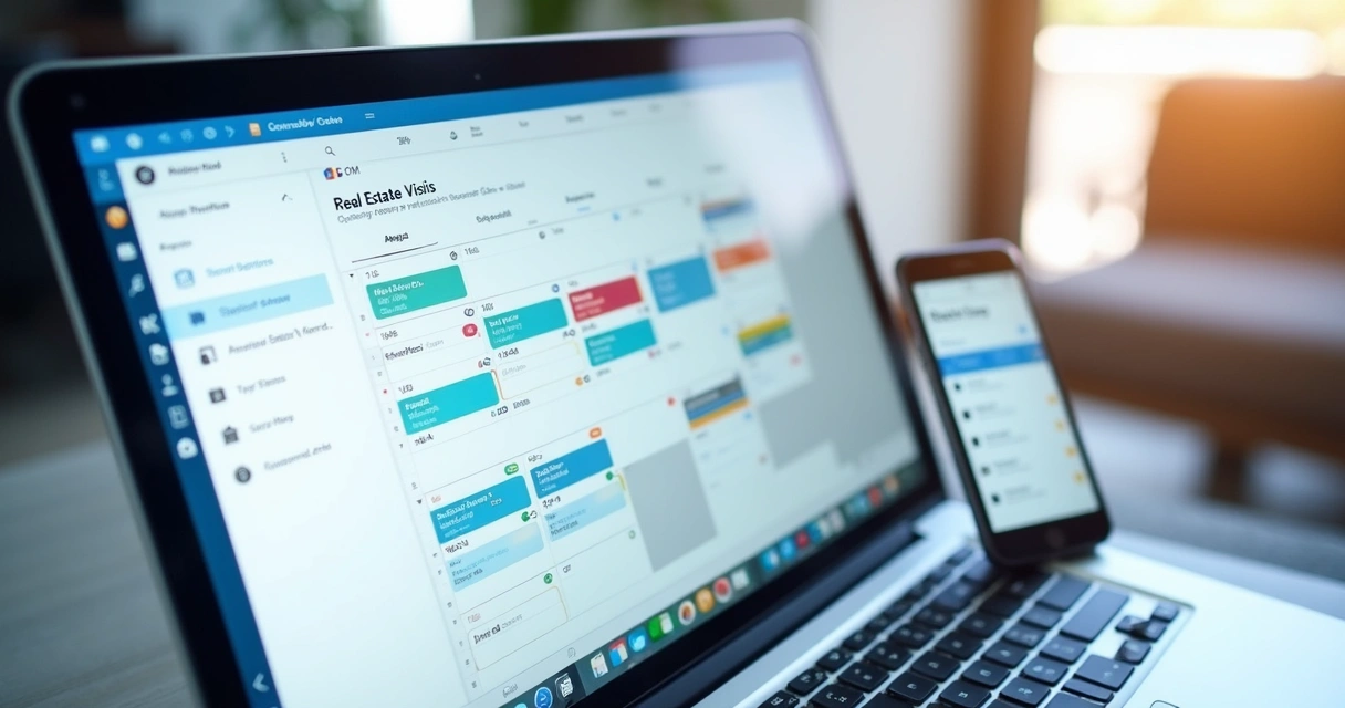 Tela mostrando agenda automática de visitas em imóveis 