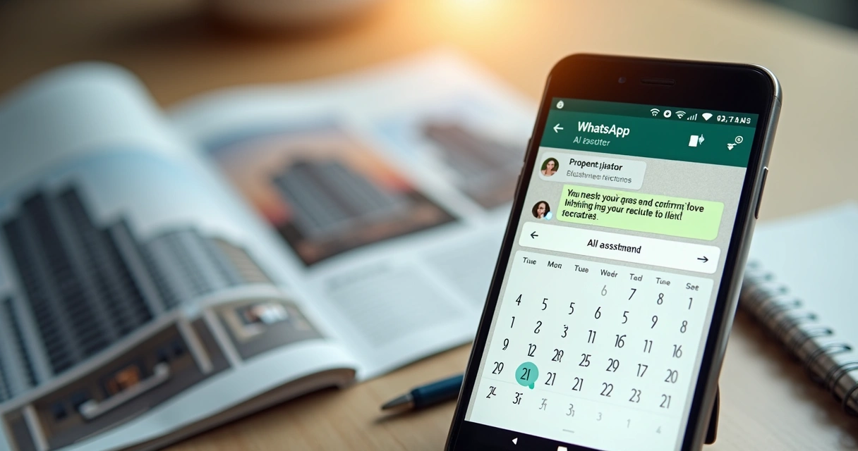 Assistente virtual imobiliário agendando visita no WhatsApp 