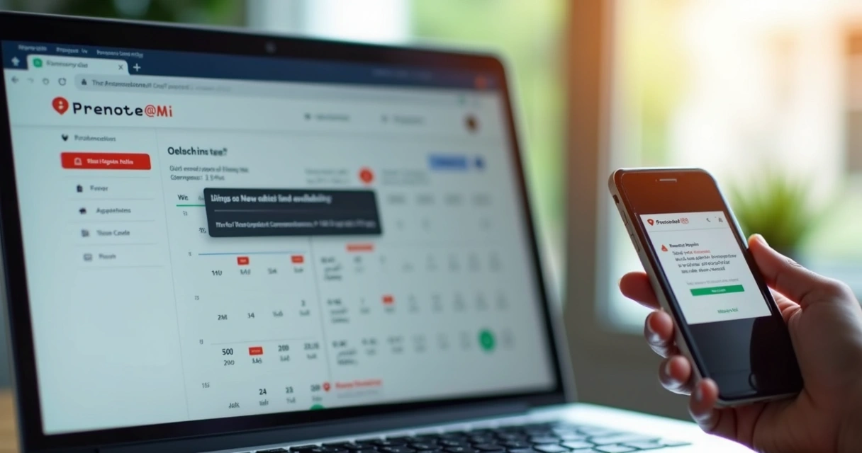 Interface simulada do sistema de agendamento consular italiano 