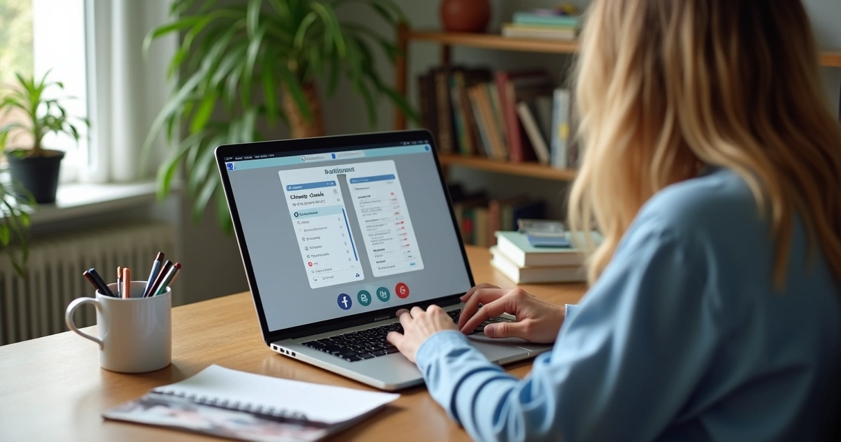 Nutricionista em atendimento virtual usando agenda sincronizada com exames