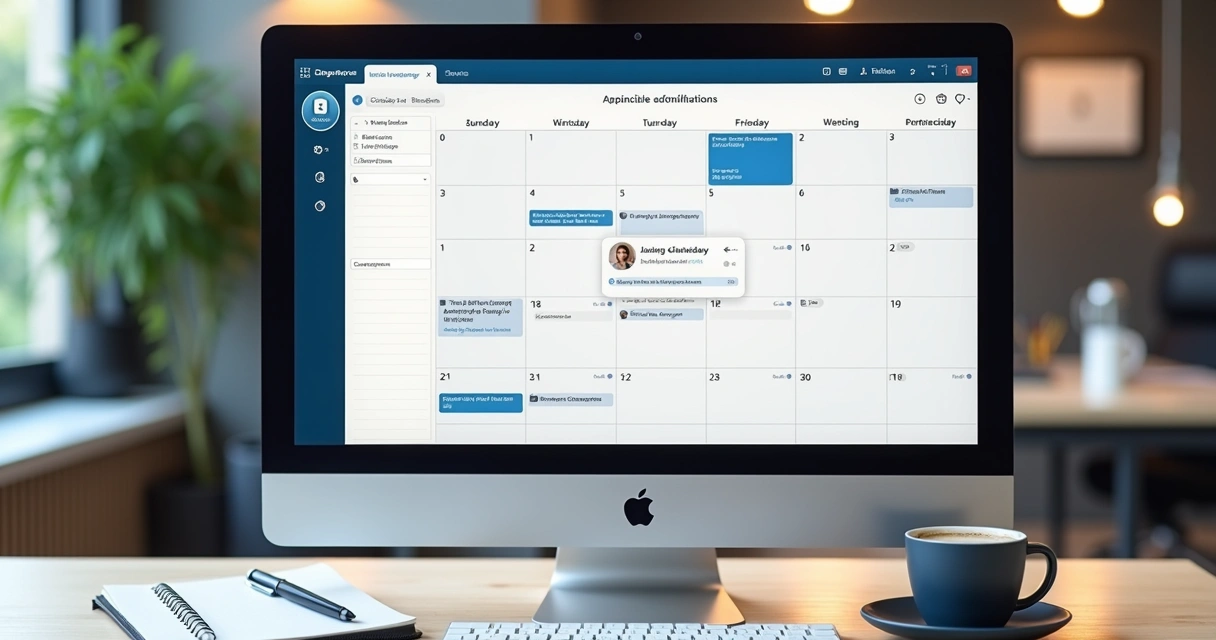 Tela de computador mostrando agendamento online de consulta 