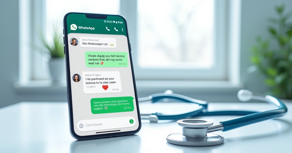 Tela de WhatsApp mostrando conversa de agendamento de consulta