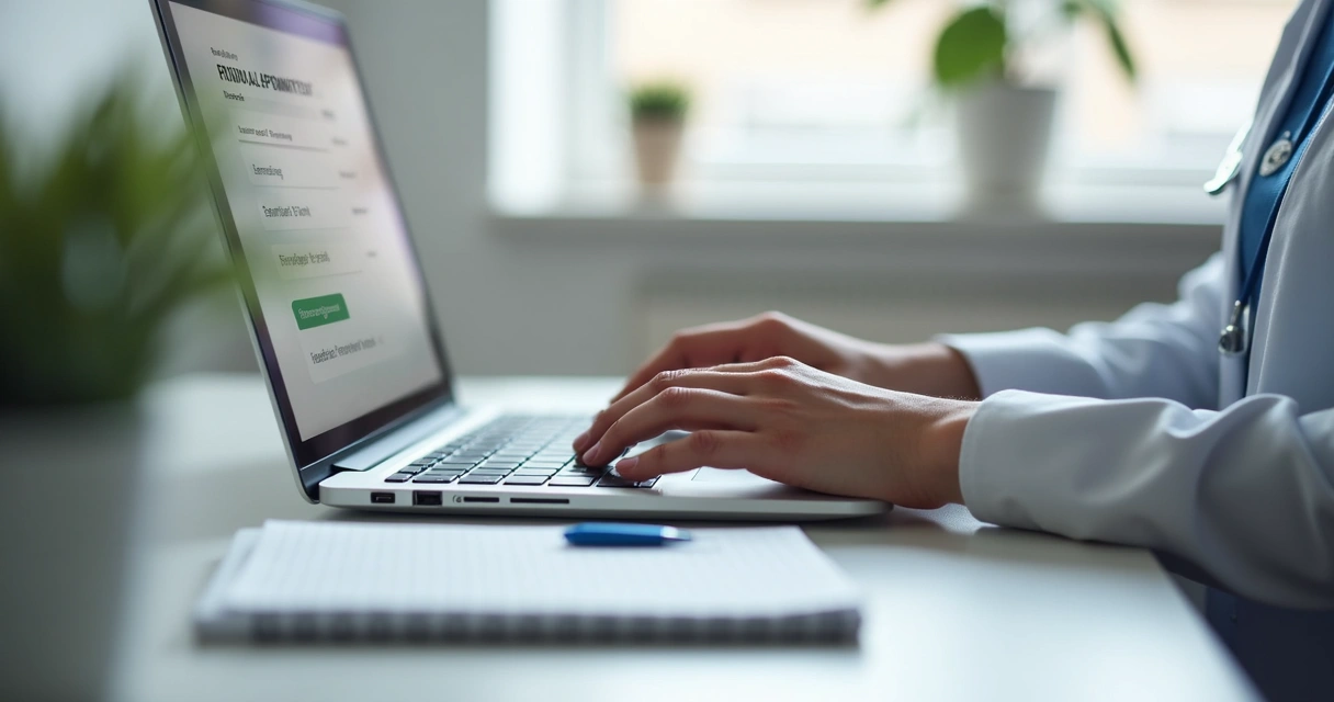 Tela de agendamento digital em ambiente privado 