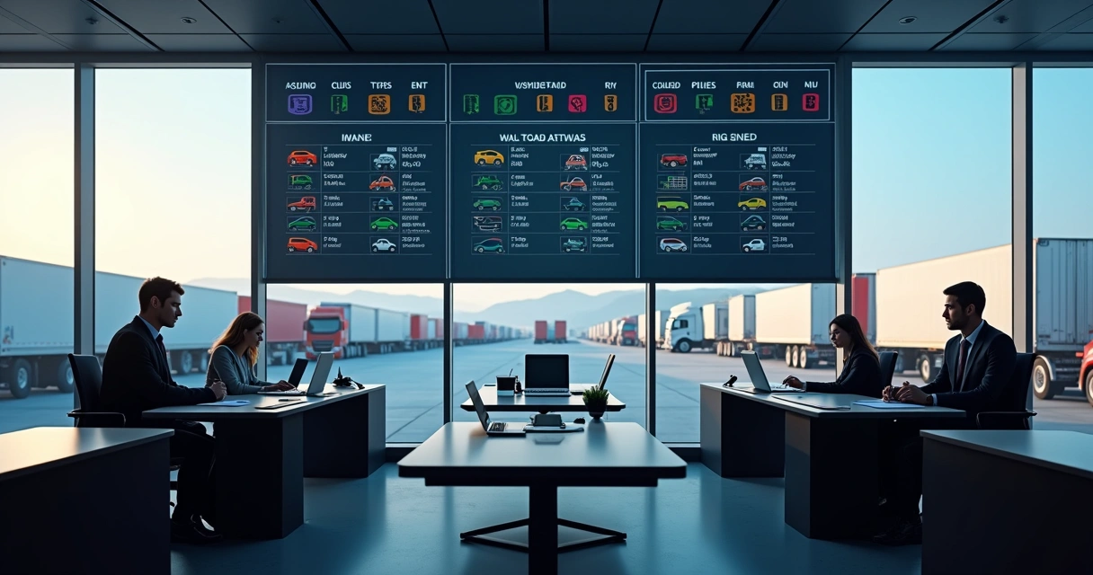 Painel digital com horários de agendamento para acesso ao pátio de veículos. 