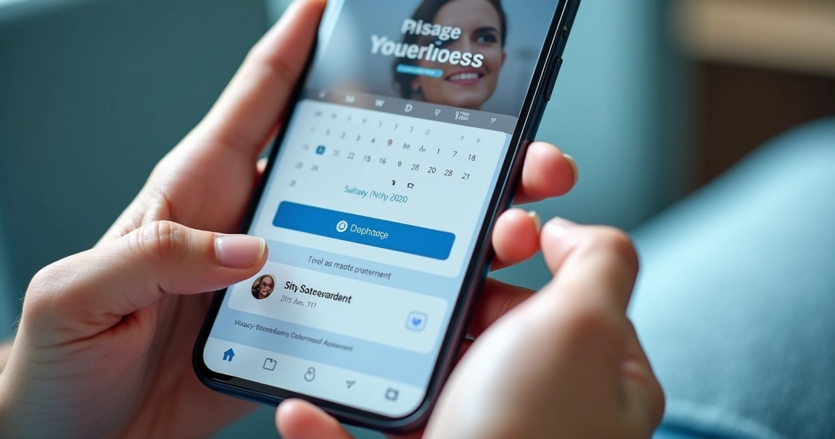 Tela de agendamento de serviço de massagem 