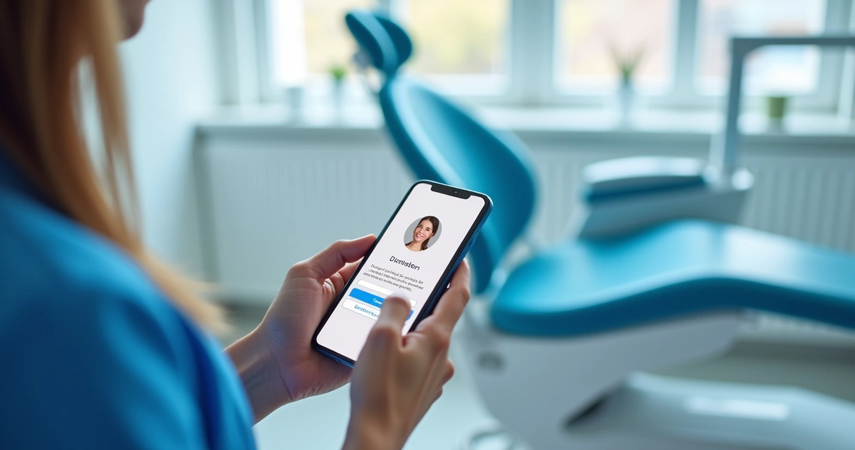 Paciente agenda consulta odontológica pelo celular 
