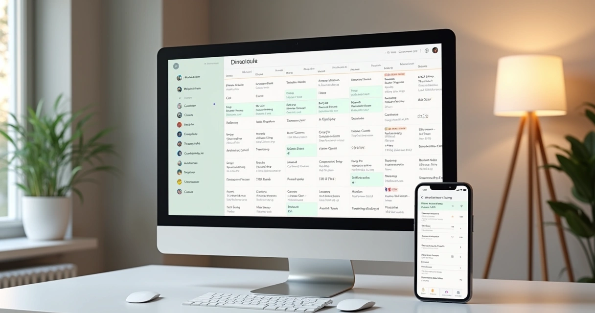 Tela de agendamento online de consultas estéticas em computador e smartphone 