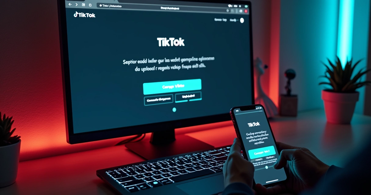 Tela de agendamento de post no TikTok no desktop