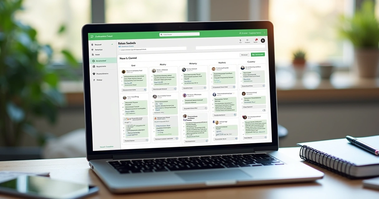 Painel de agendamento de posts organizado