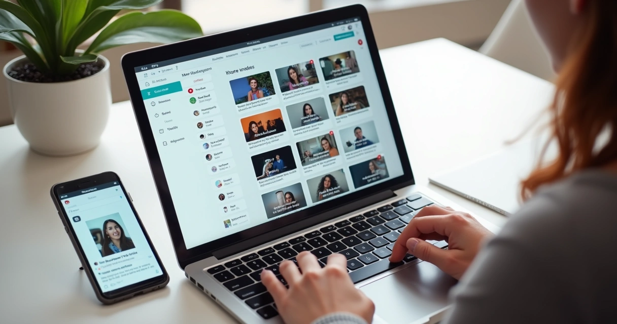 Mass scheduling screen for social media videos 