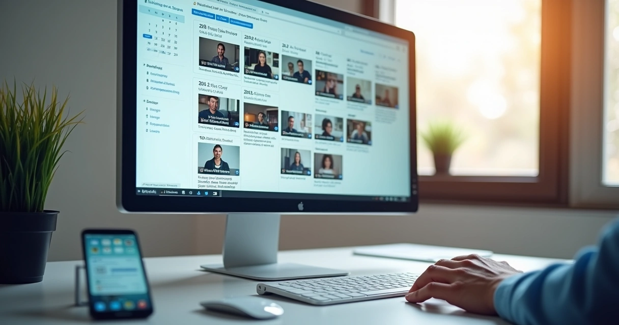 Calendário de agendamento de vídeos para redes sociais 