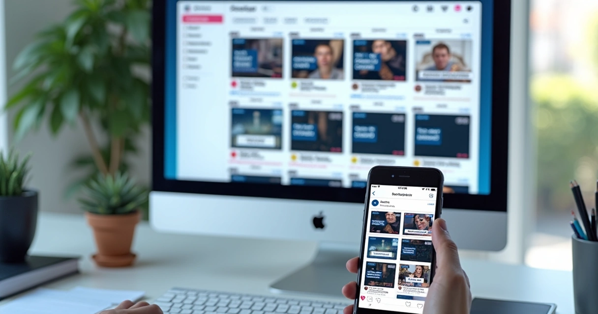 Calendário de posts com clipes verticais prontos para publicação 