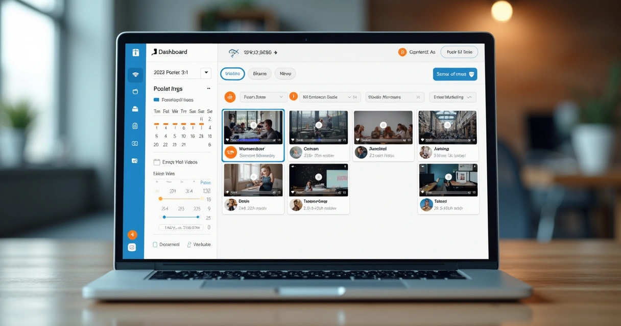 Short video scheduling panel for social media