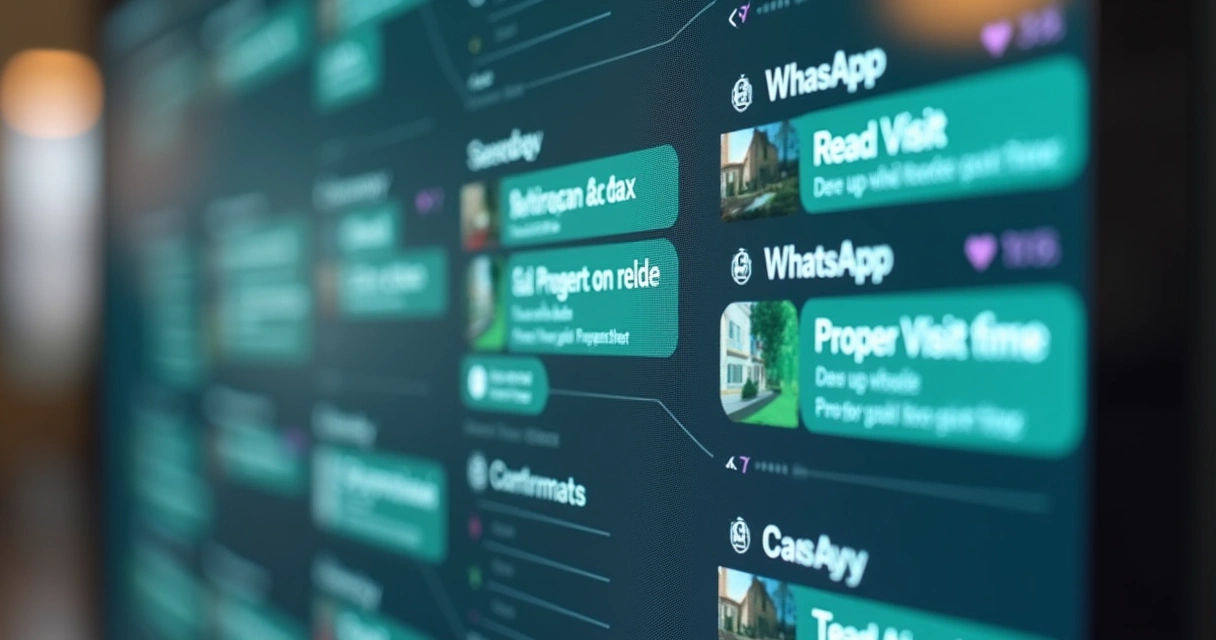 Tela digital com agendamento de visitas de imóveis