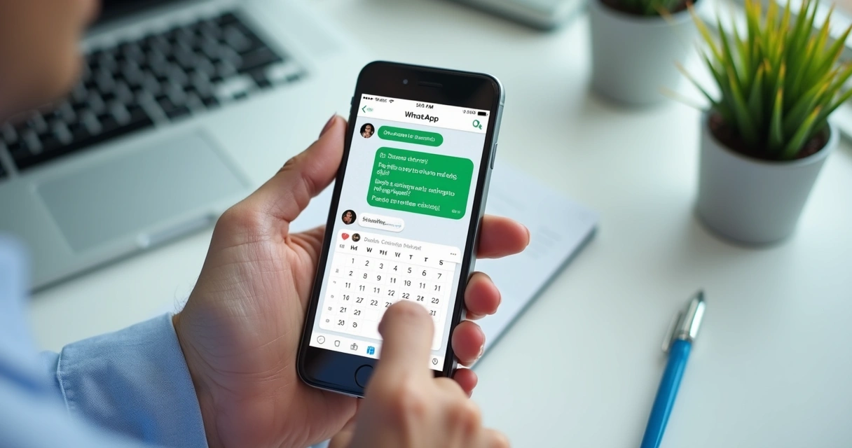 Tela de WhatsApp de clínica odontológica realizando agendamento