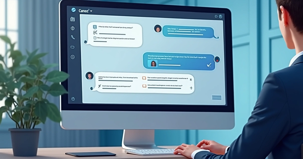 Tela de um agente autônomo conversando com lead B2B 