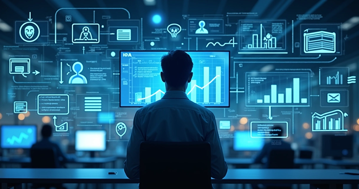 Painel de automação com agente de IA 