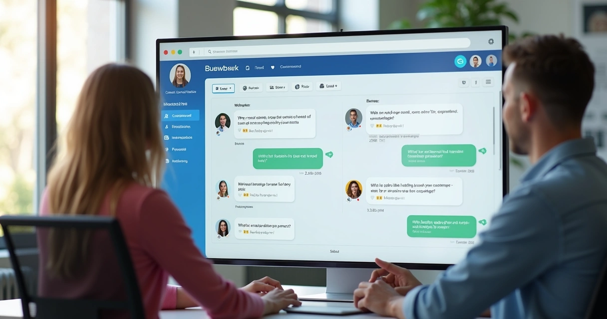Painel de atendimento centralizando conversas de diferentes canais 