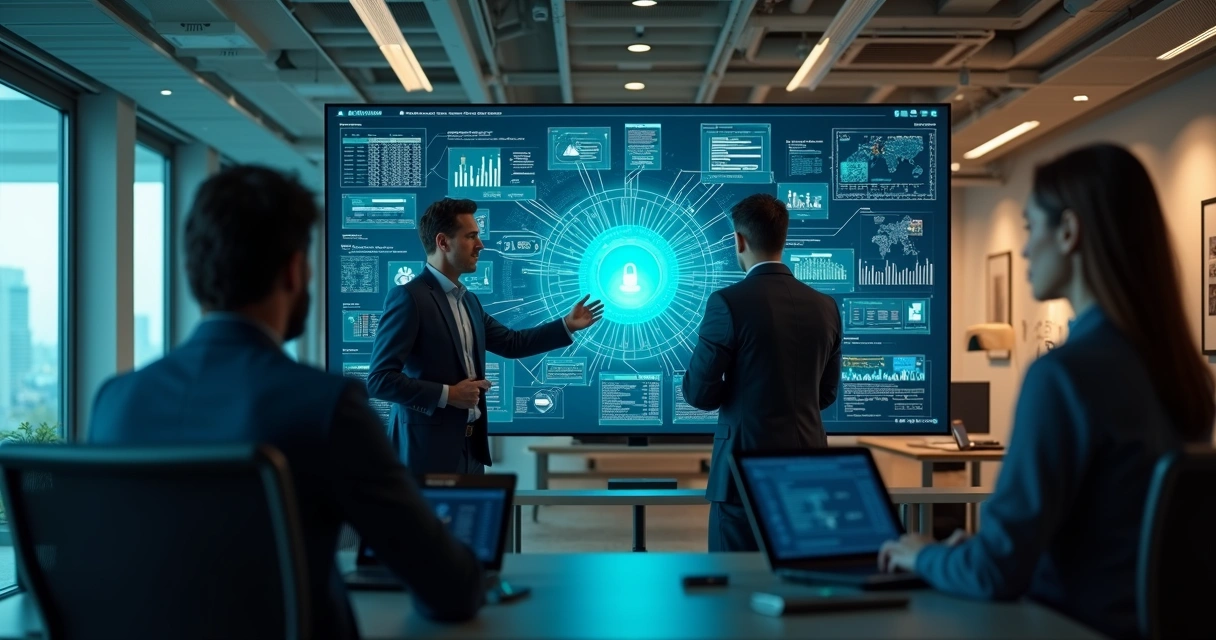 Profissional configurando agente de IA em tela com gráficos e fluxos 