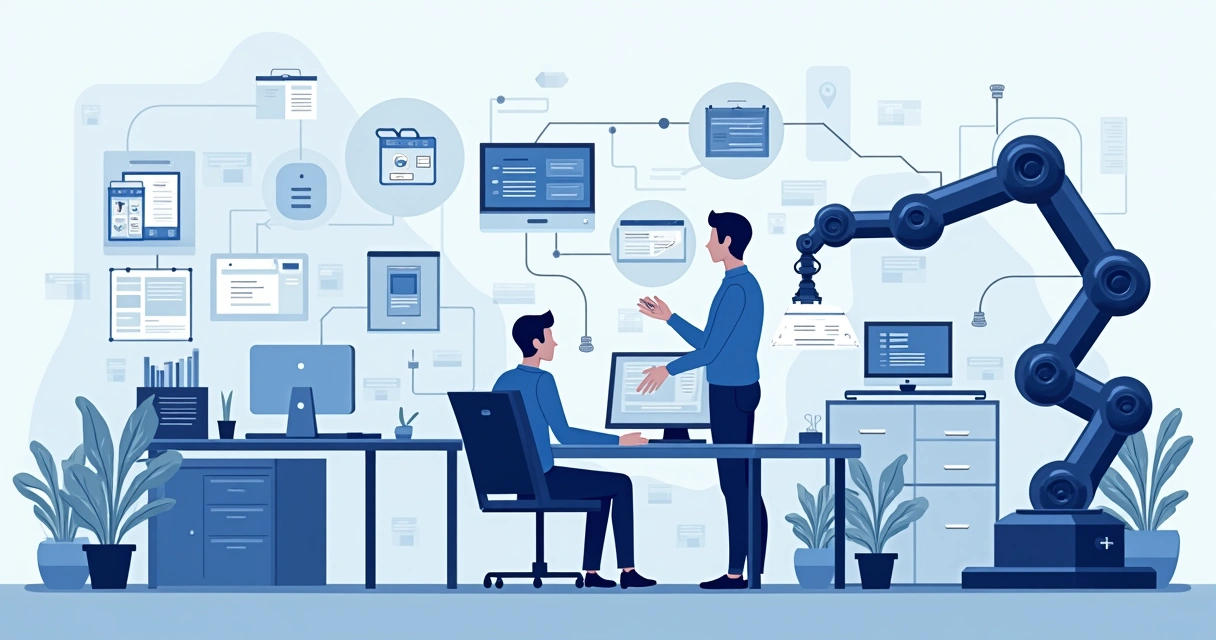 Fluxo de um agente de IA em processos corporativos