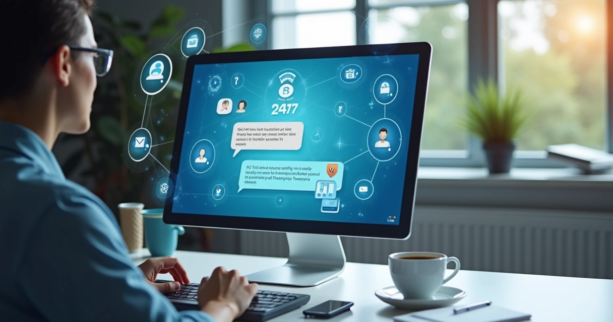 Tela de chat mostrando interação entre cliente e agente virtual