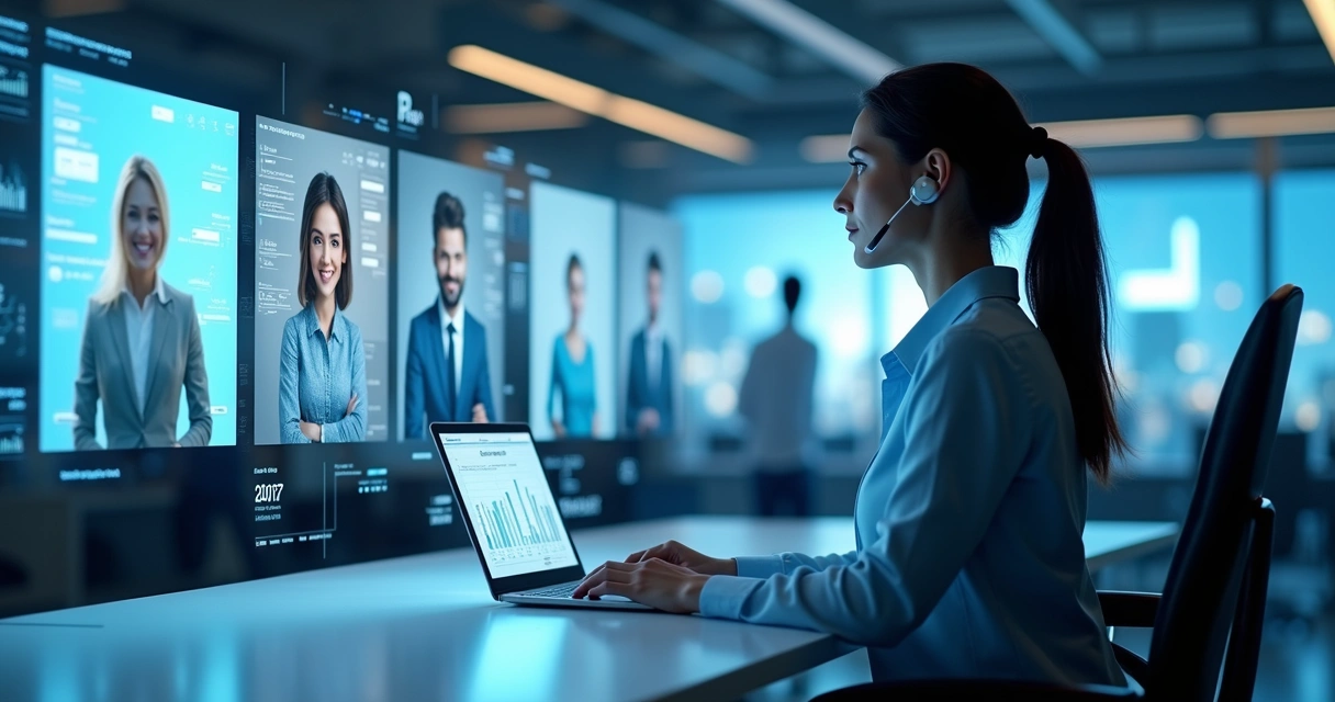 Atendente digital com IA falando com clientes 