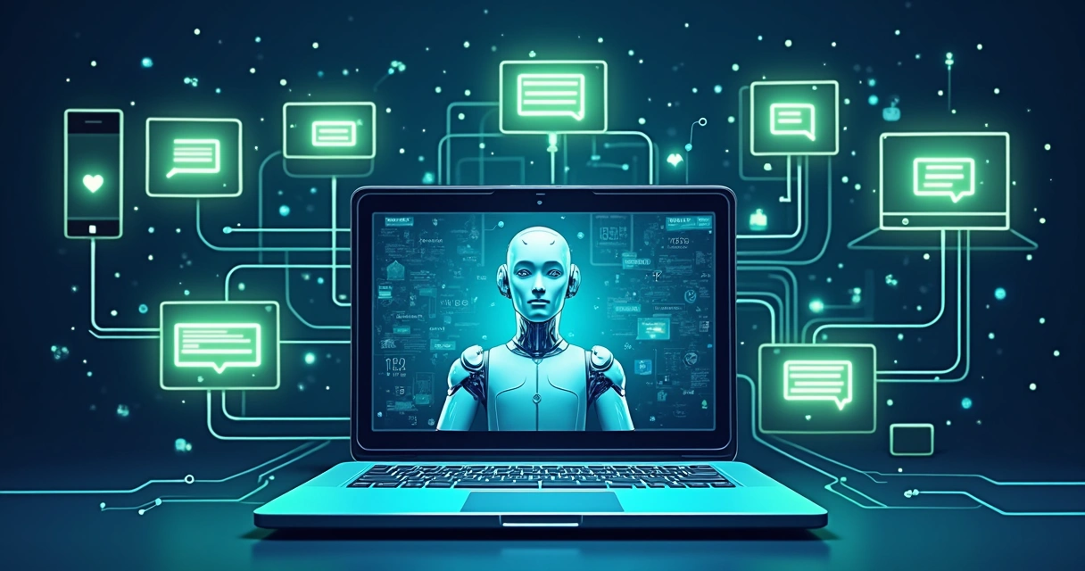 Interface de um agente IA conversando por chat com múltiplos clientes 