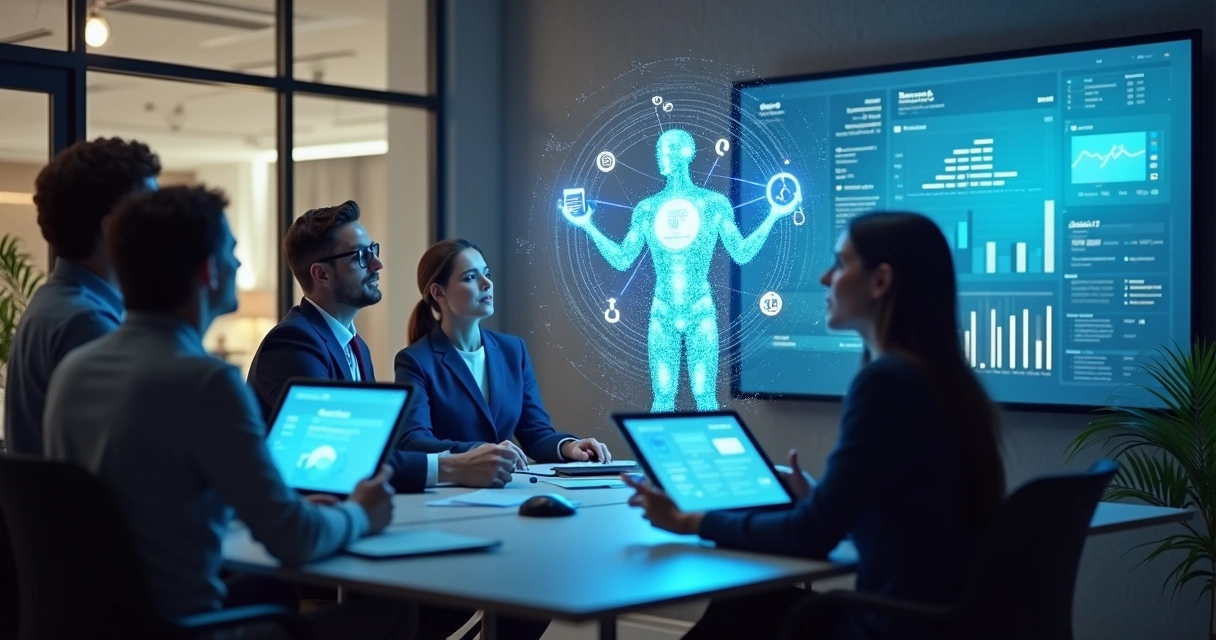 Equipe de vendas e agente de IA agilizando processos 