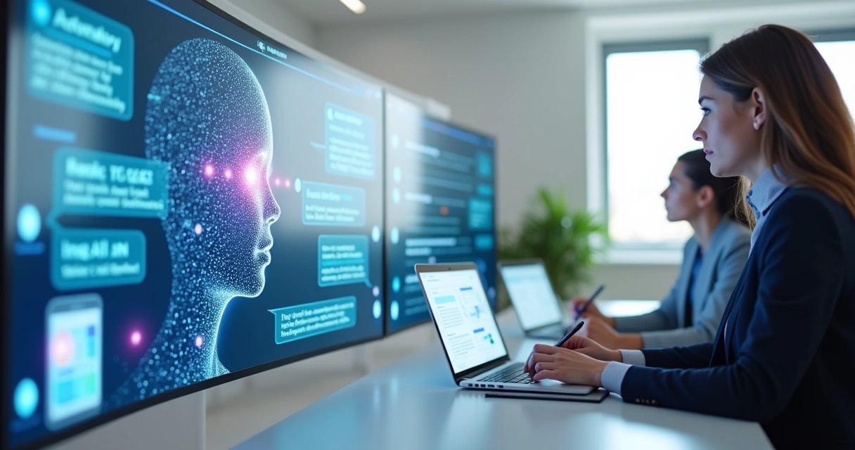 Agente de IA conversando com cliente em vários canais digitais 