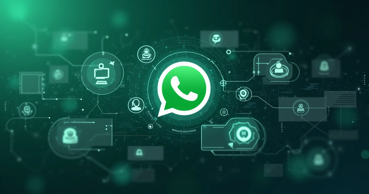 Diagrama visual do funcionamento de um agente de IA no WhatsApp 