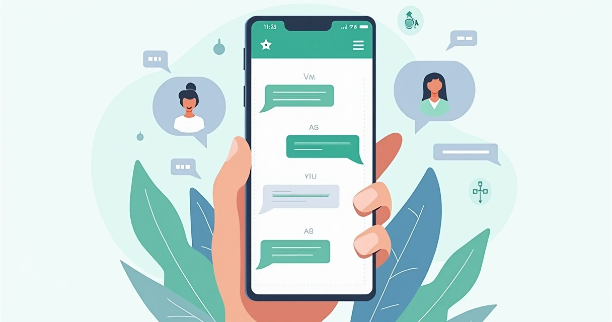 Tela ilustrativa de um agente de IA interagindo com cliente no WhatsApp 