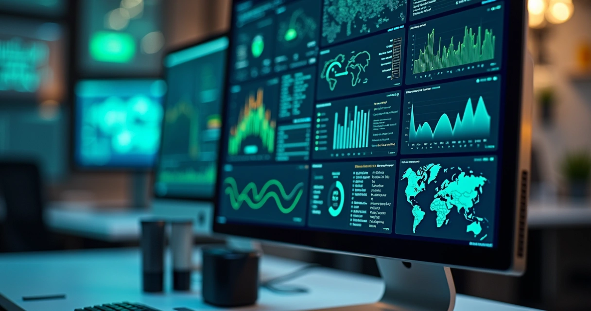 Tela de dashboard mostrando dados analisados por agente inteligente 