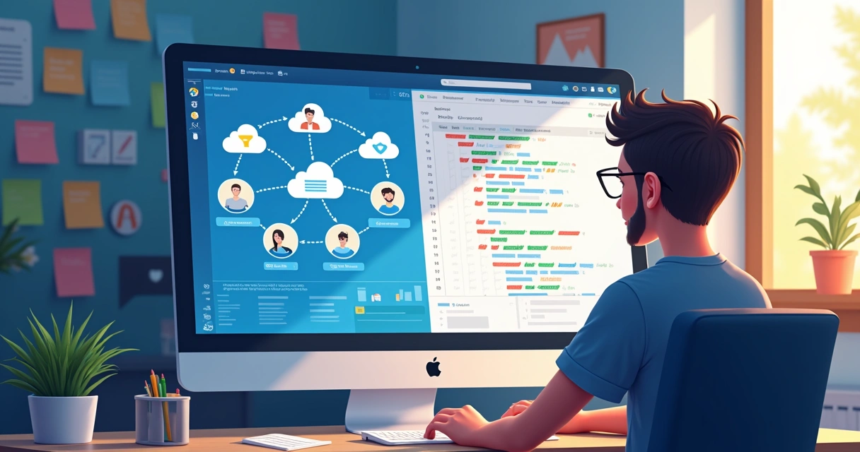Fluxo de trabalho com agentes de codificação em ação 