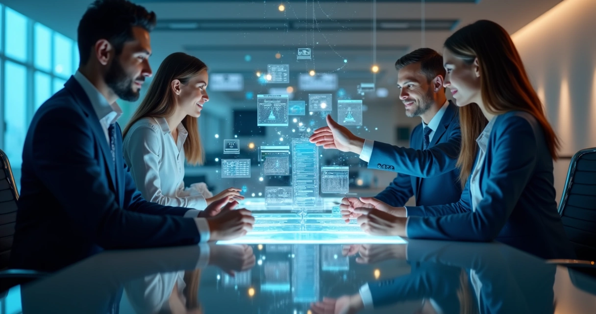 Agentes de IA representando diferentes empresas em negociação virtual 