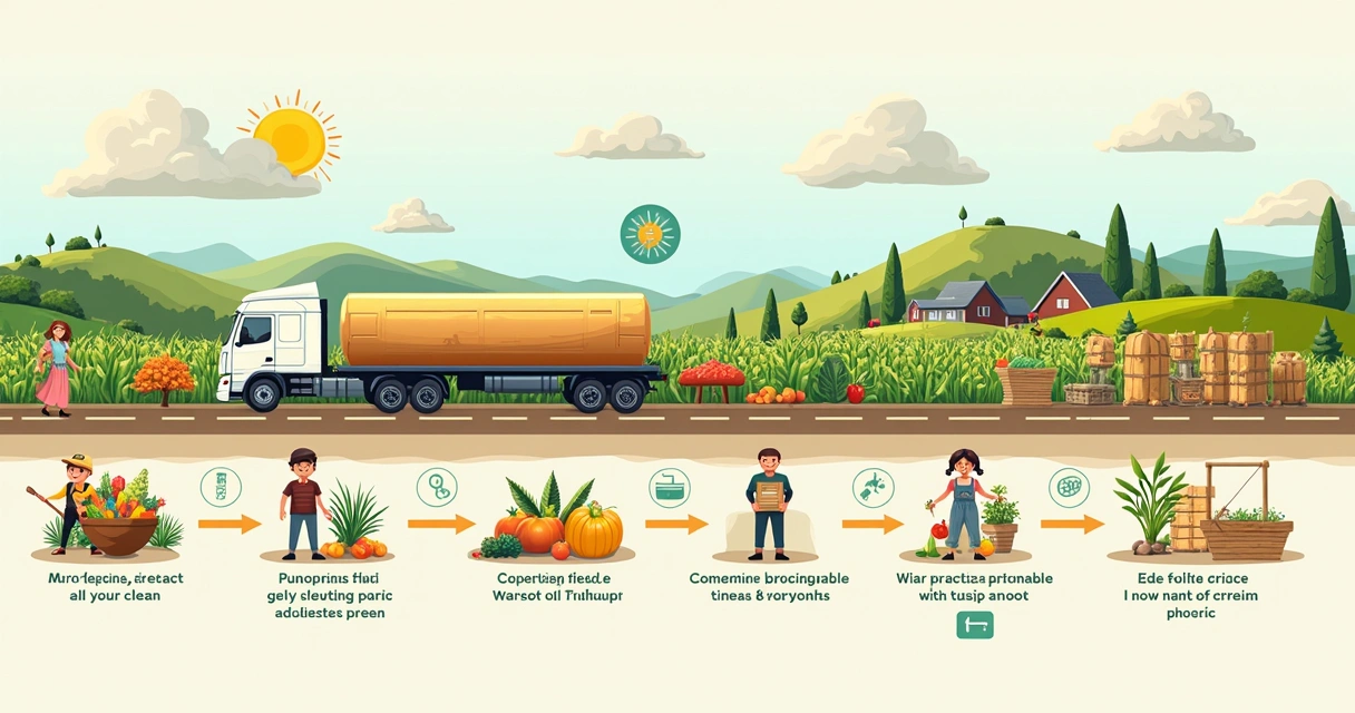 Cadeia produtiva agroecológica mostrando produtores, transporte e distribuição 