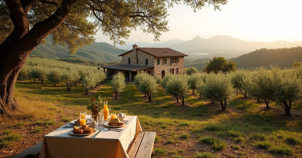 Vista de agroturismo com vinhedos na Sardenha 
