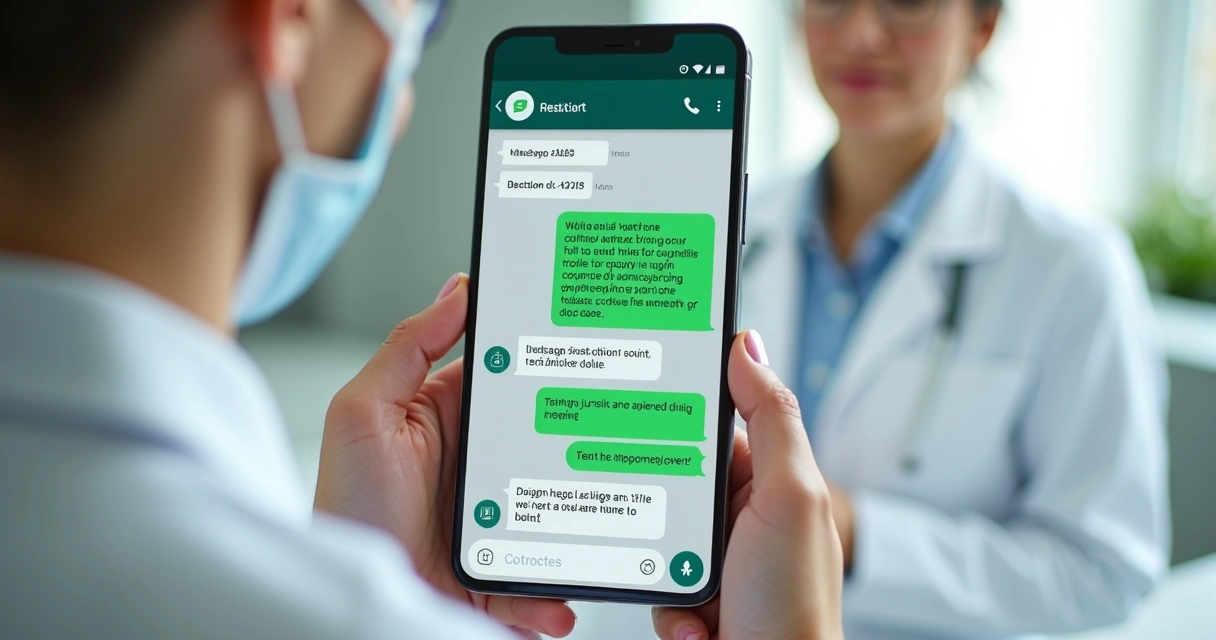 IA interagindo com paciente no WhatsApp para agendamento odontológico 