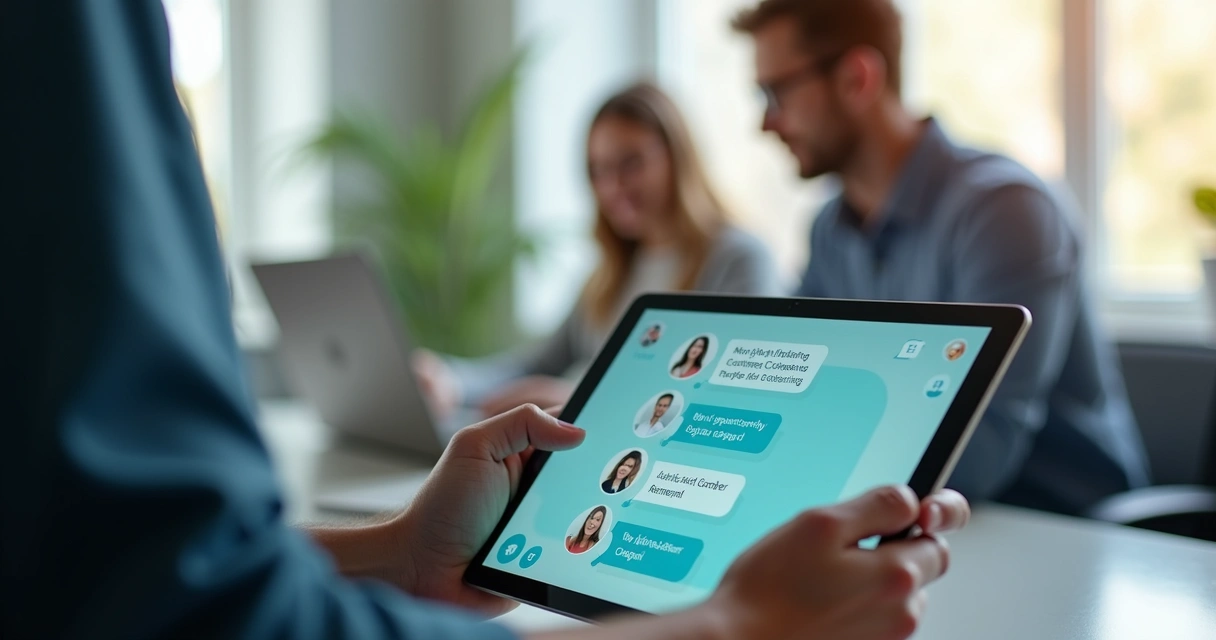 Conversational AI managing customer support inquiries 