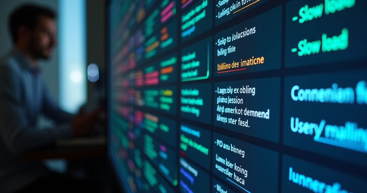 AI dashboard categorizing user feedback in real time 
