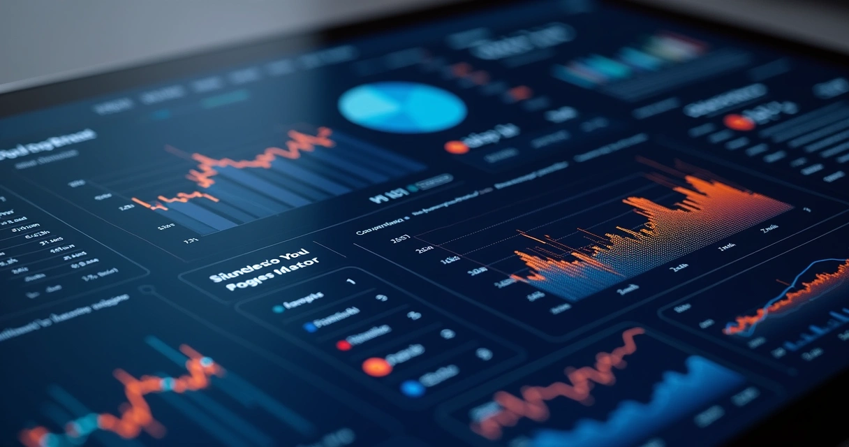 AI analytics dashboard on a landing page 