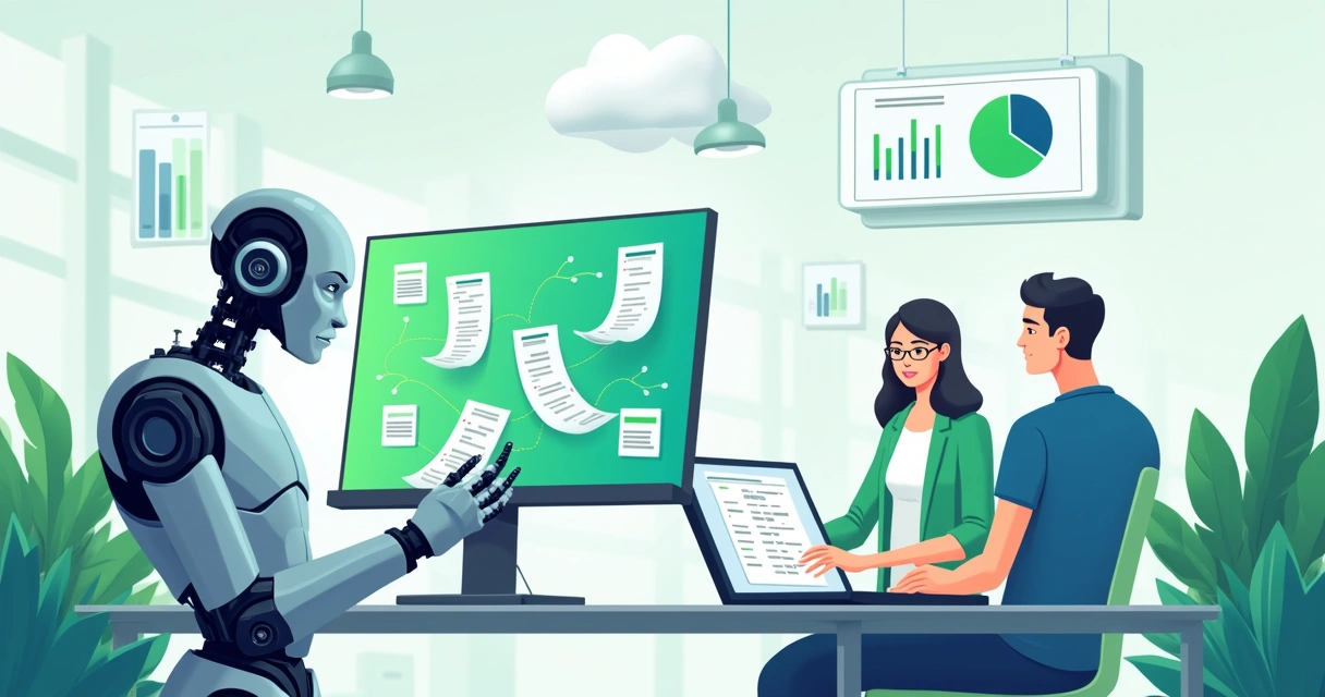 AI analyzing digital receipts and automating expense workflow 