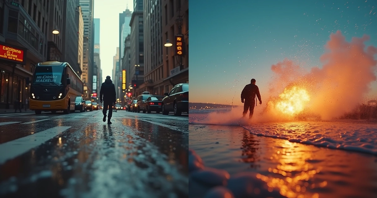 Social ad campaign visually transforming with fresh generative AI creative